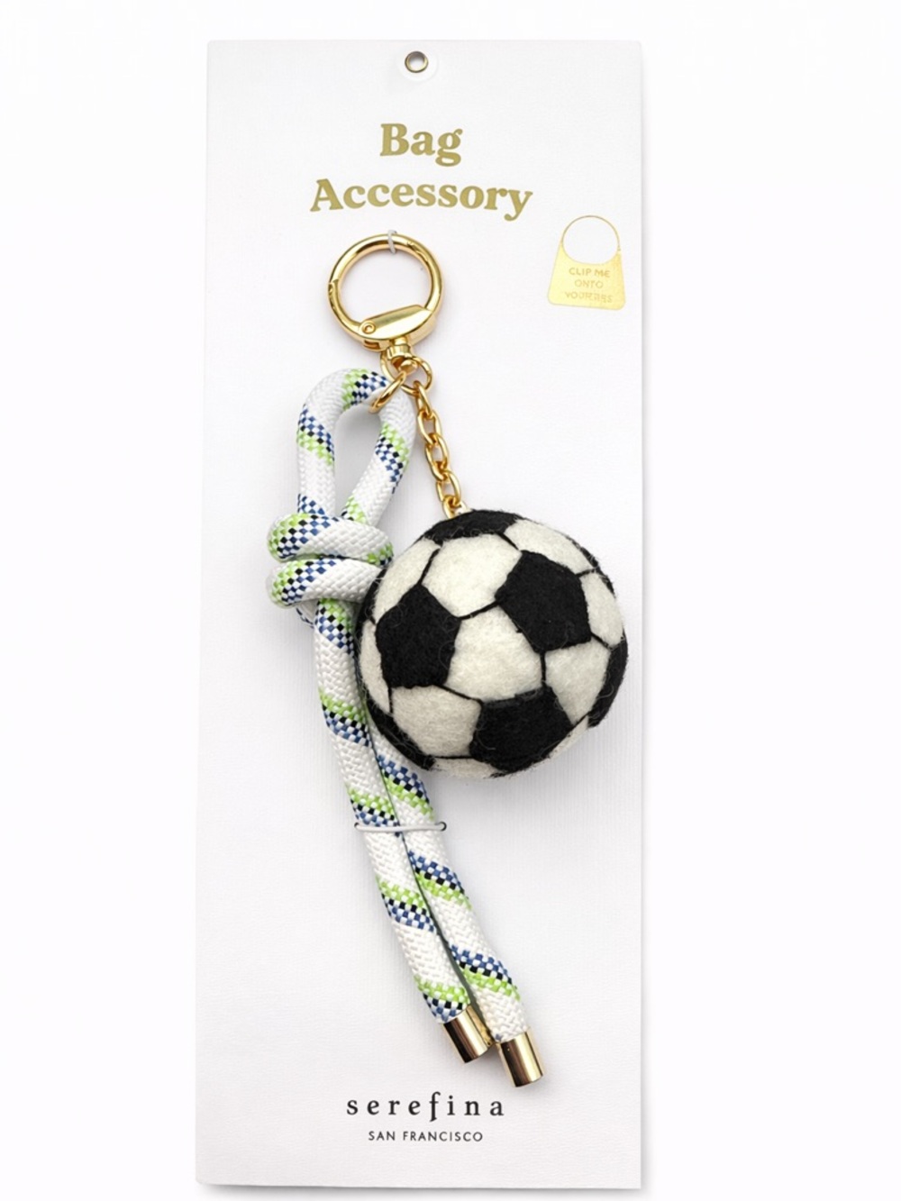 Serefina Soccer Ball Bag Charm